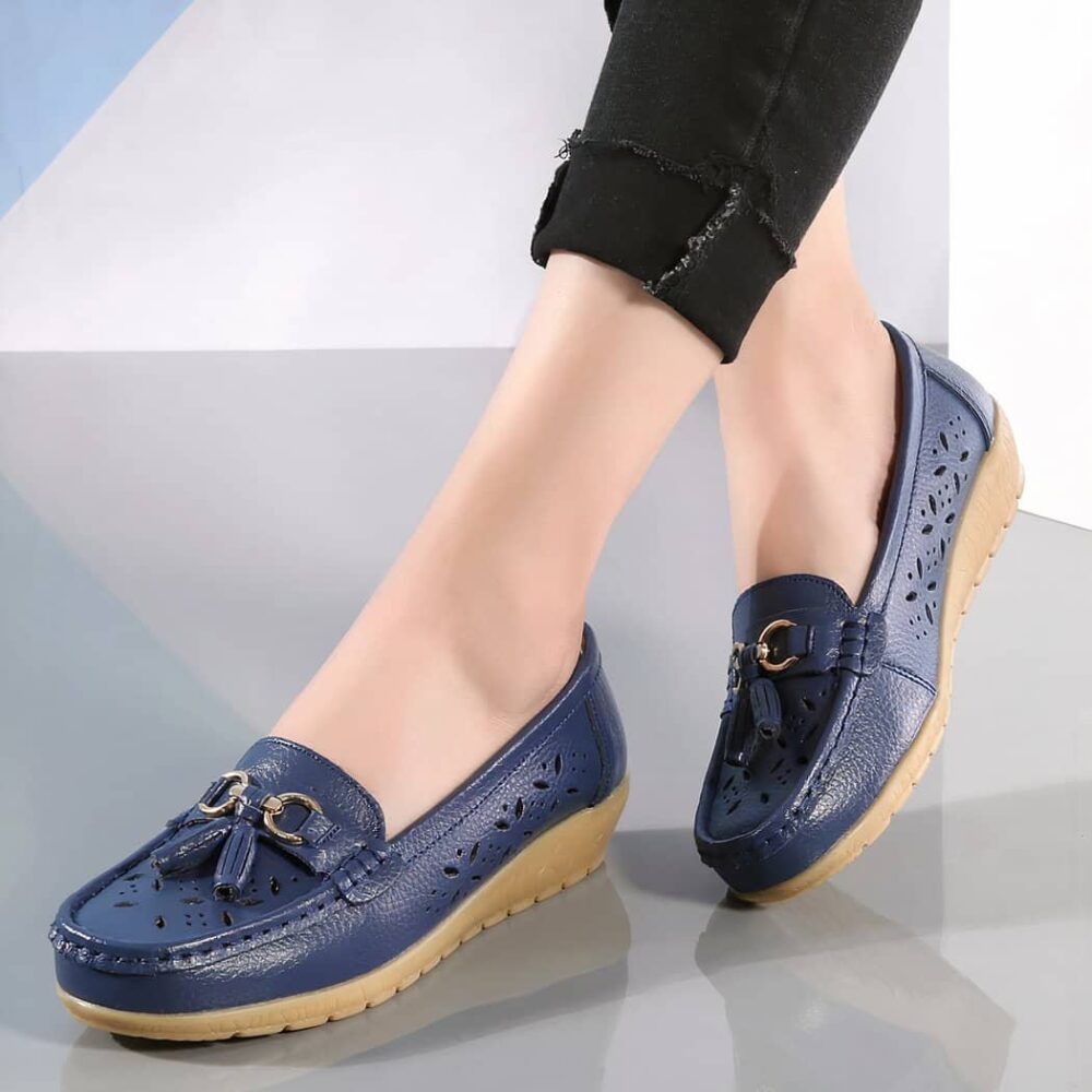 Women's openwork summer loafers - Image 3