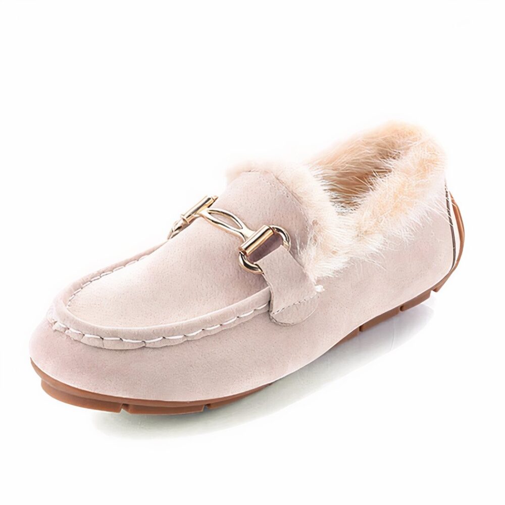 Elegant soft winter moccasins in faux fur - Image 6