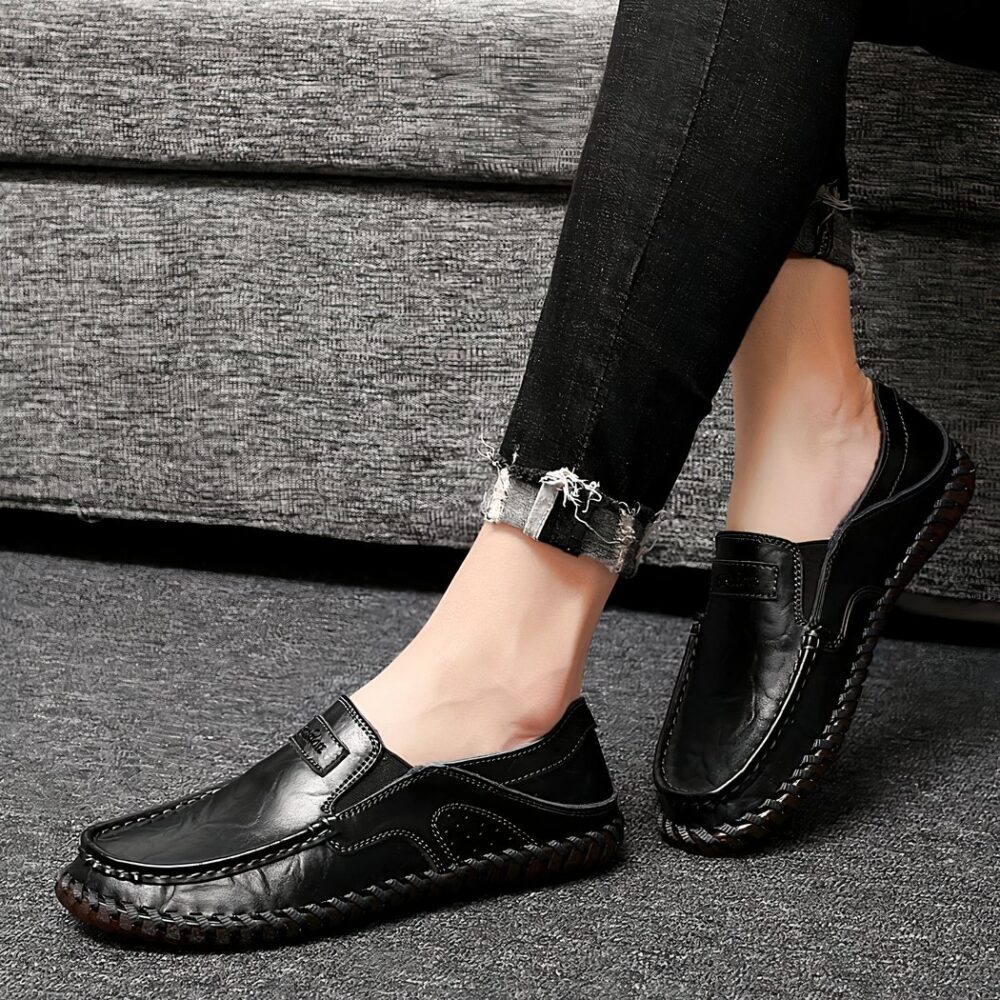 Orthopedic loafers with visible seams for men - Image 5
