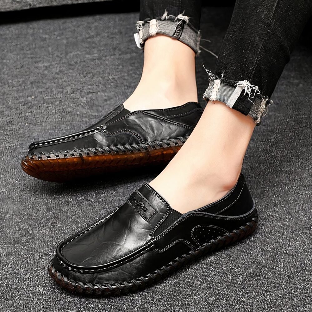 Orthopedic loafers with visible seams for men - Image 6