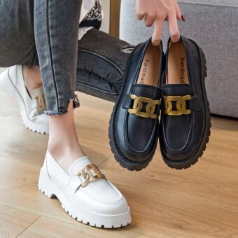 Sophisticated platform loafers for women