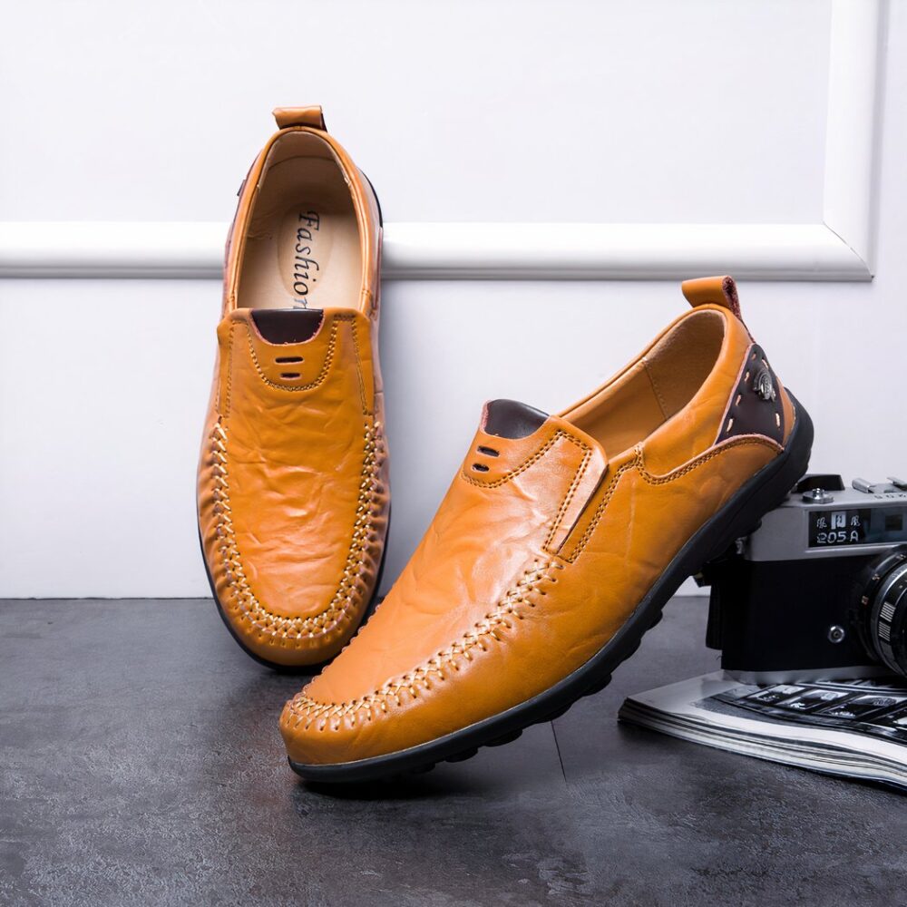 Sophisticated synthetic leather loafers for men - Image 3