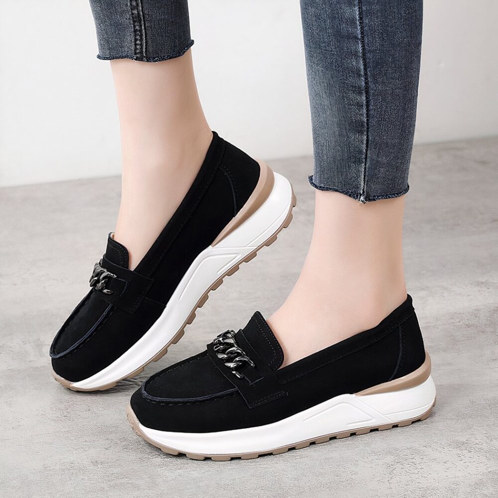 Suede platform loafers - Image 5