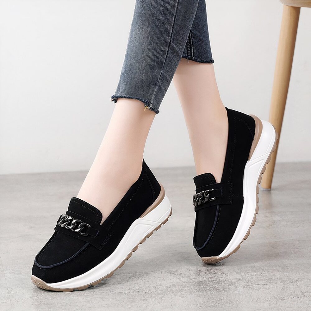 Suede platform loafers - Image 4