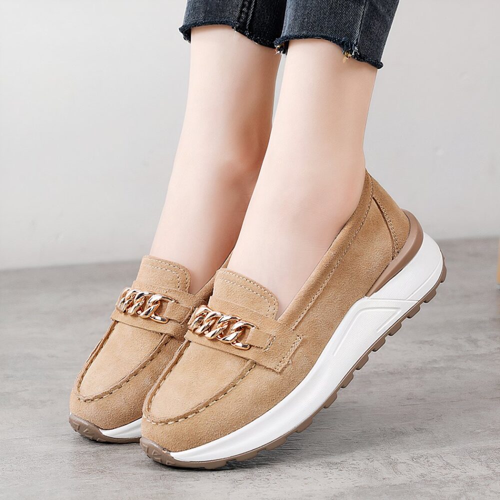 Suede platform loafers - Image 3