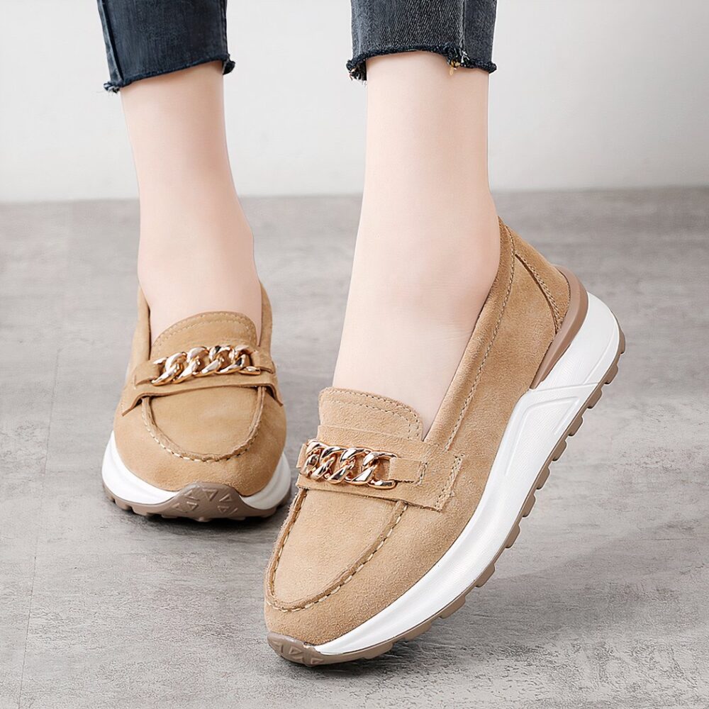 Suede platform loafers - Image 2