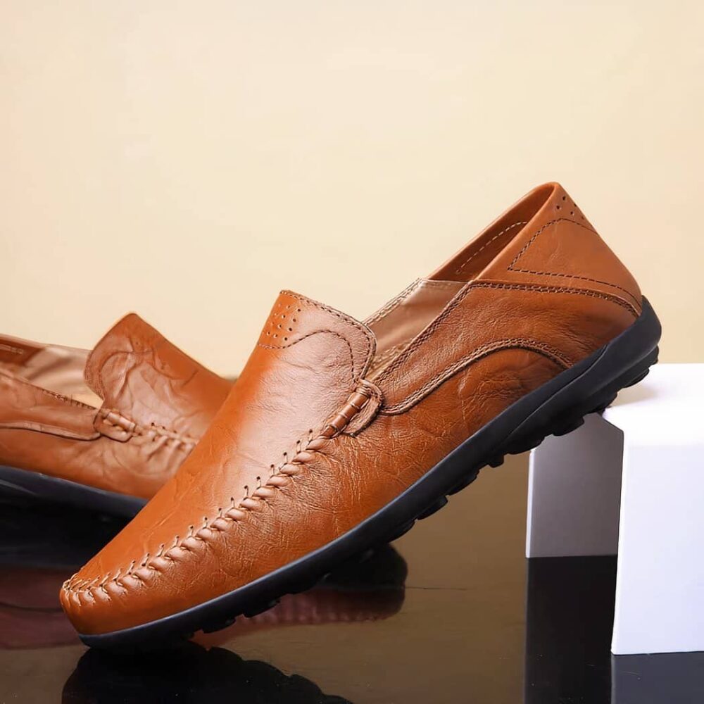Synthetic leather orthopedic moccasins for men - Image 4