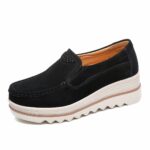 black wedge loafer