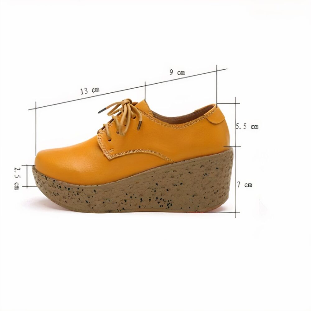 Women's synthetic leather wedge loafers - Image 3