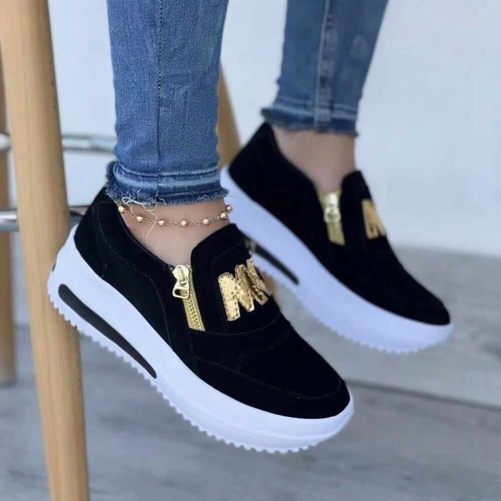 Women's zippered platform loafers - Image 2