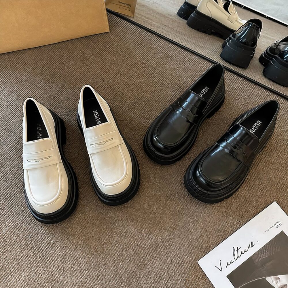 British-style platform loafers for women - Image 2