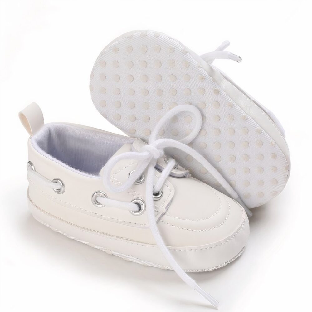 Boat-style lace-up moccasins for baby boys - Image 20