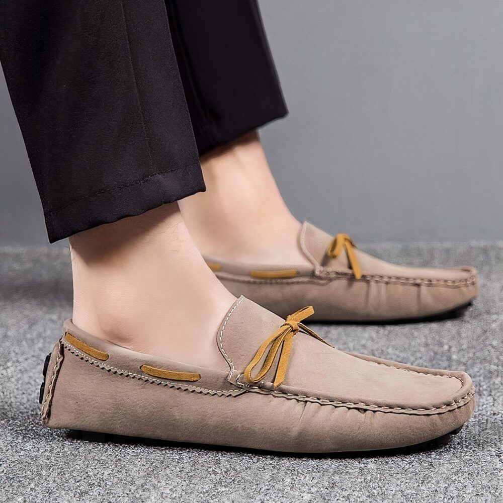 Classic suede-effect slip-on loafers for men - Image 10