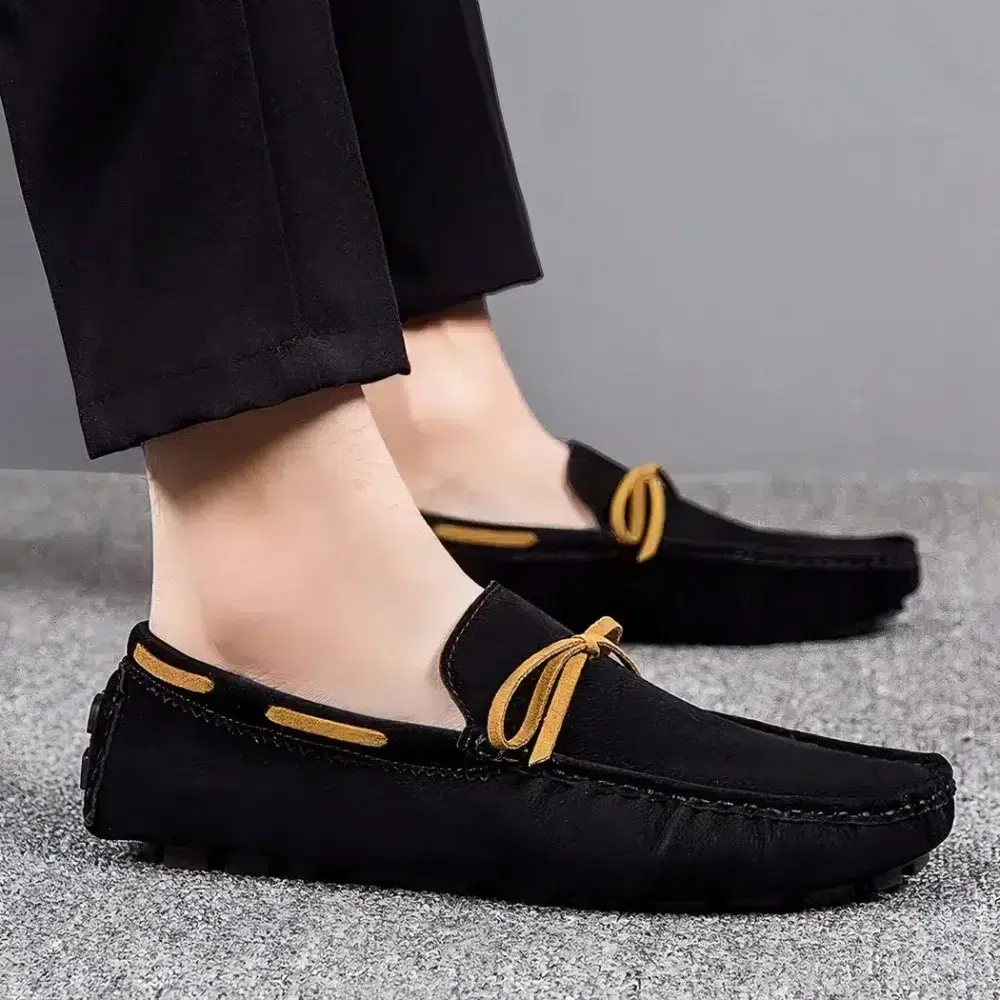 Classic suede-effect slip-on loafers for men - Image 4