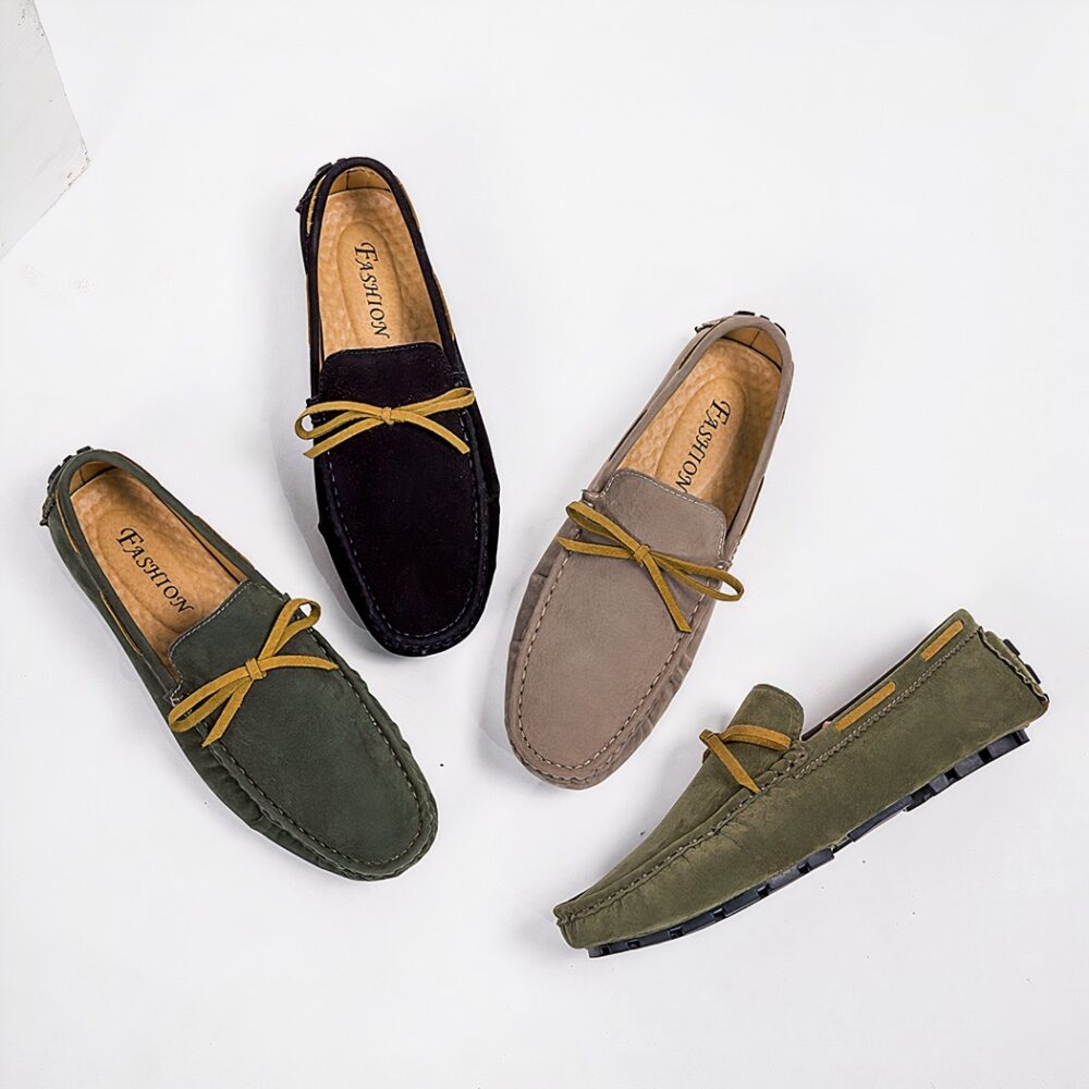Lightweight synthetic suede loafers for men - Image 6