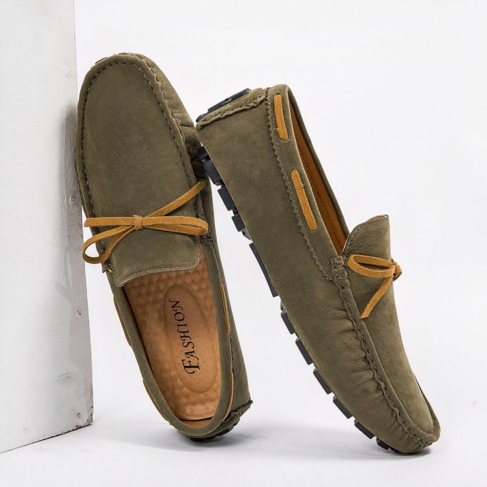 Lightweight synthetic suede loafers for men - Image 3