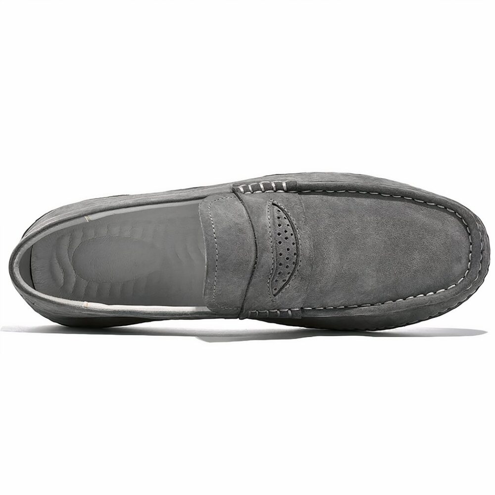 Men's casual grey suede loafers - Image 4