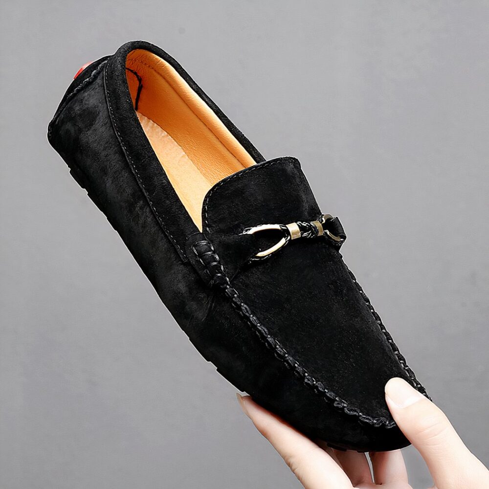 Men's casual synthetic suede loafers - Image 2