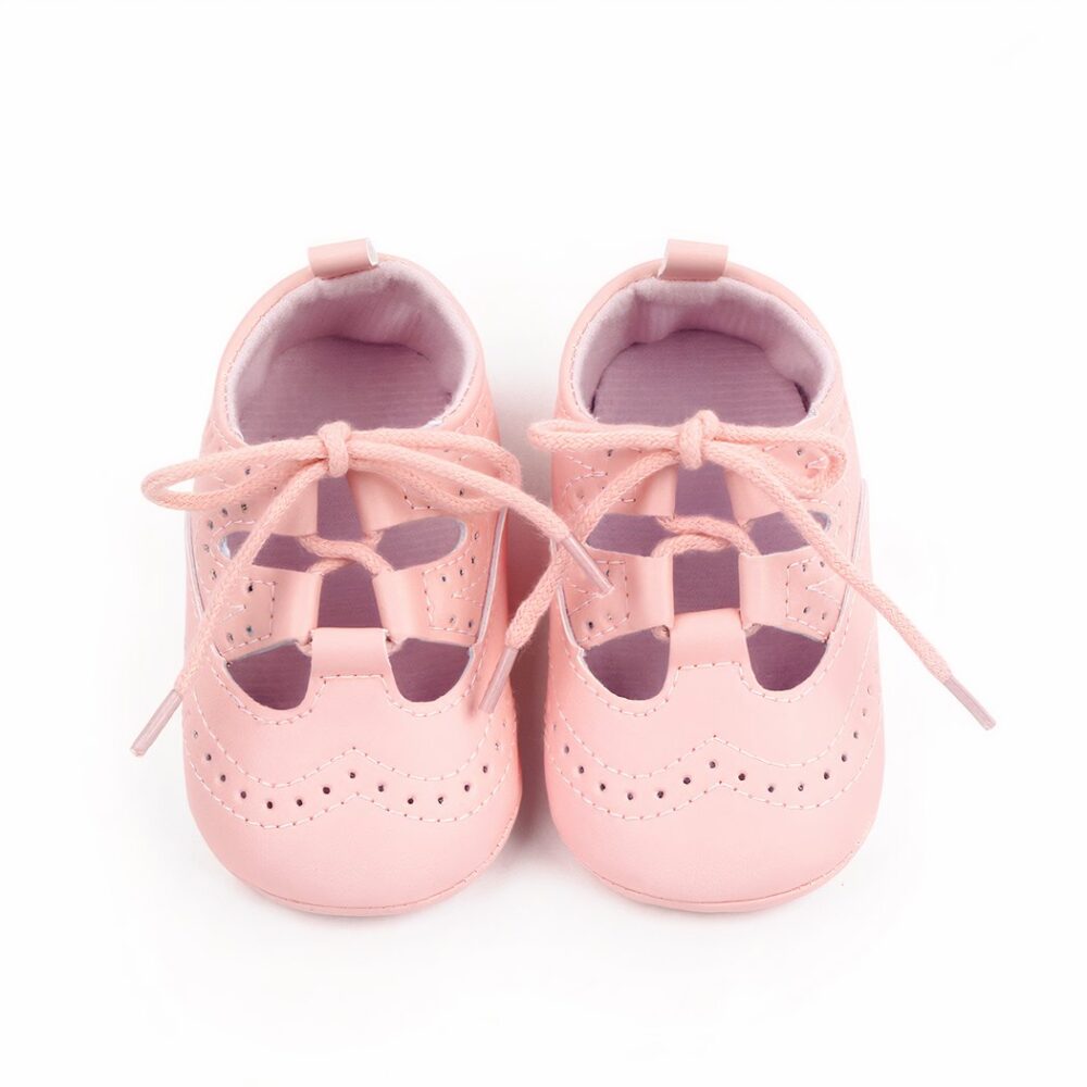 Openwork moccasins with lace-up sneakers for baby girls - Image 5