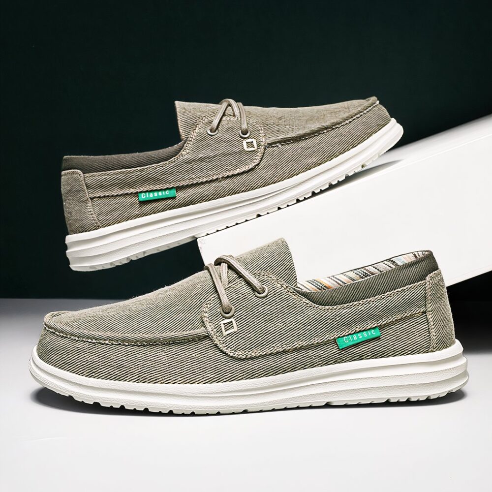 Soft-soled canvas orthopedic moccasins for men - Image 2