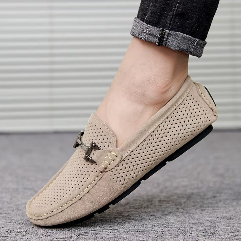 Breathable suede boat loafers for men - Image 4