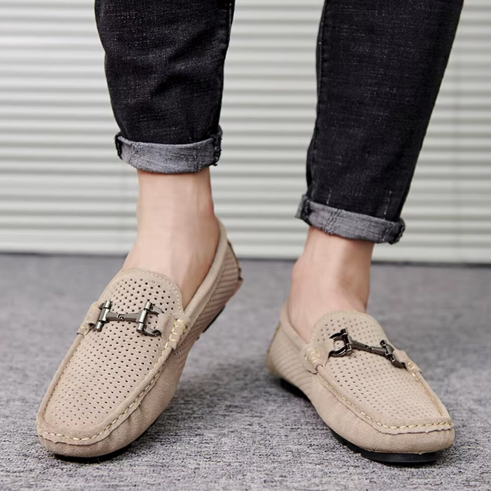 Breathable suede boat loafers for men - Image 5