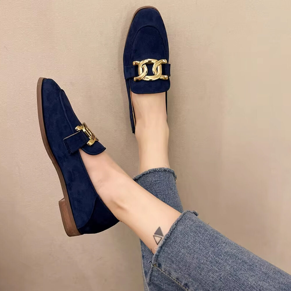 Vintage buckle loafers for women - Image 4