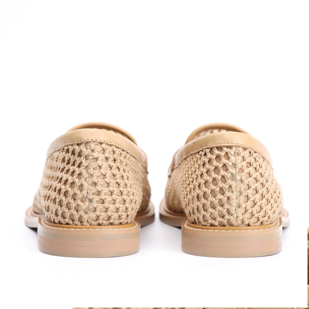 Knit and leather loafers for women - Image 3