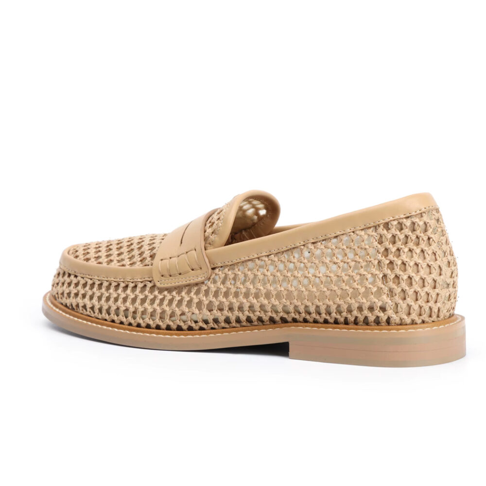 Knit and leather loafers for women - Image 4