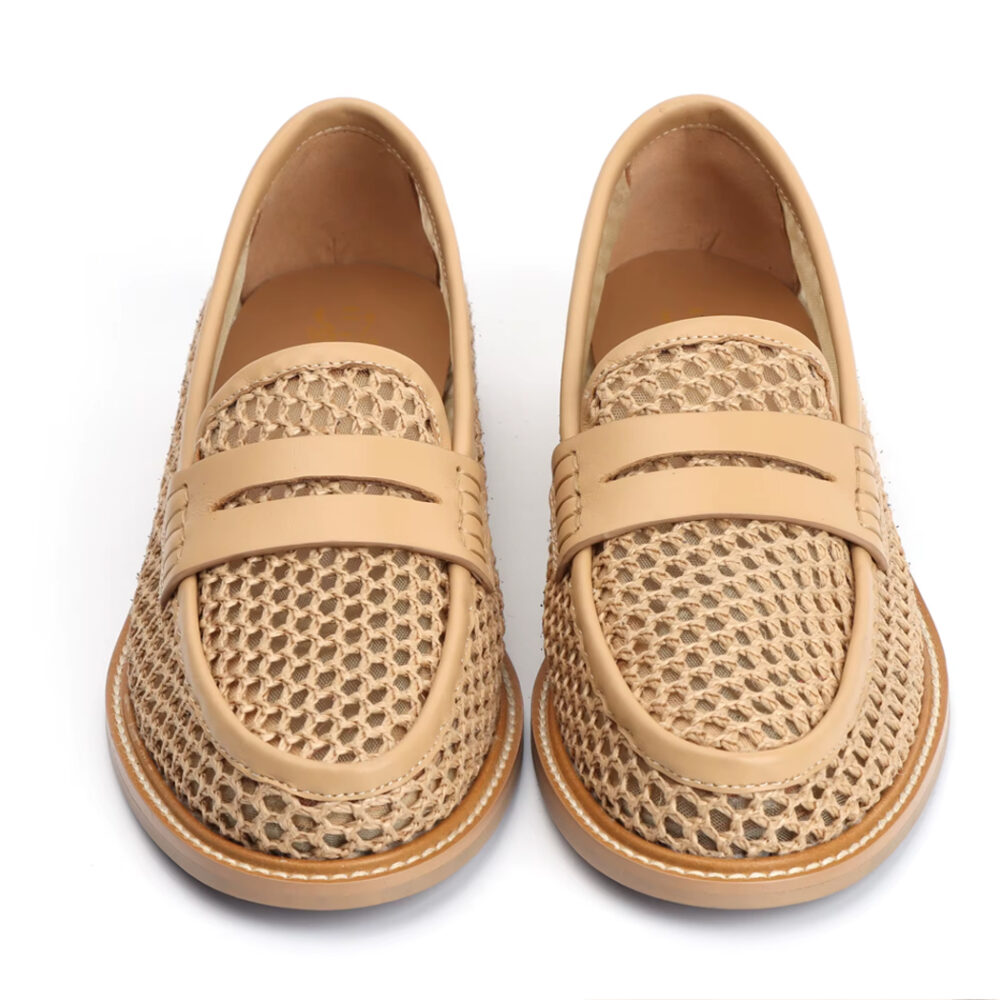 Knit and leather loafers for women - Image 6