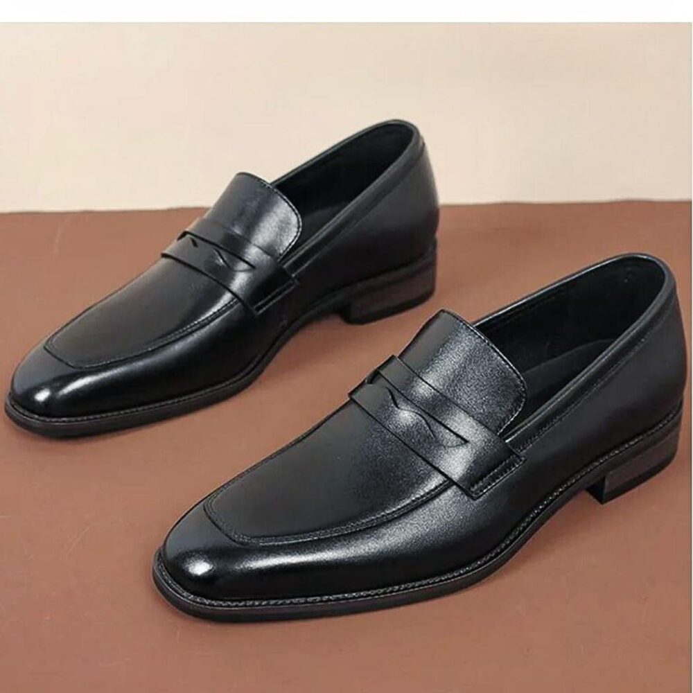 Genuine leather dress loafers for men - Image 2