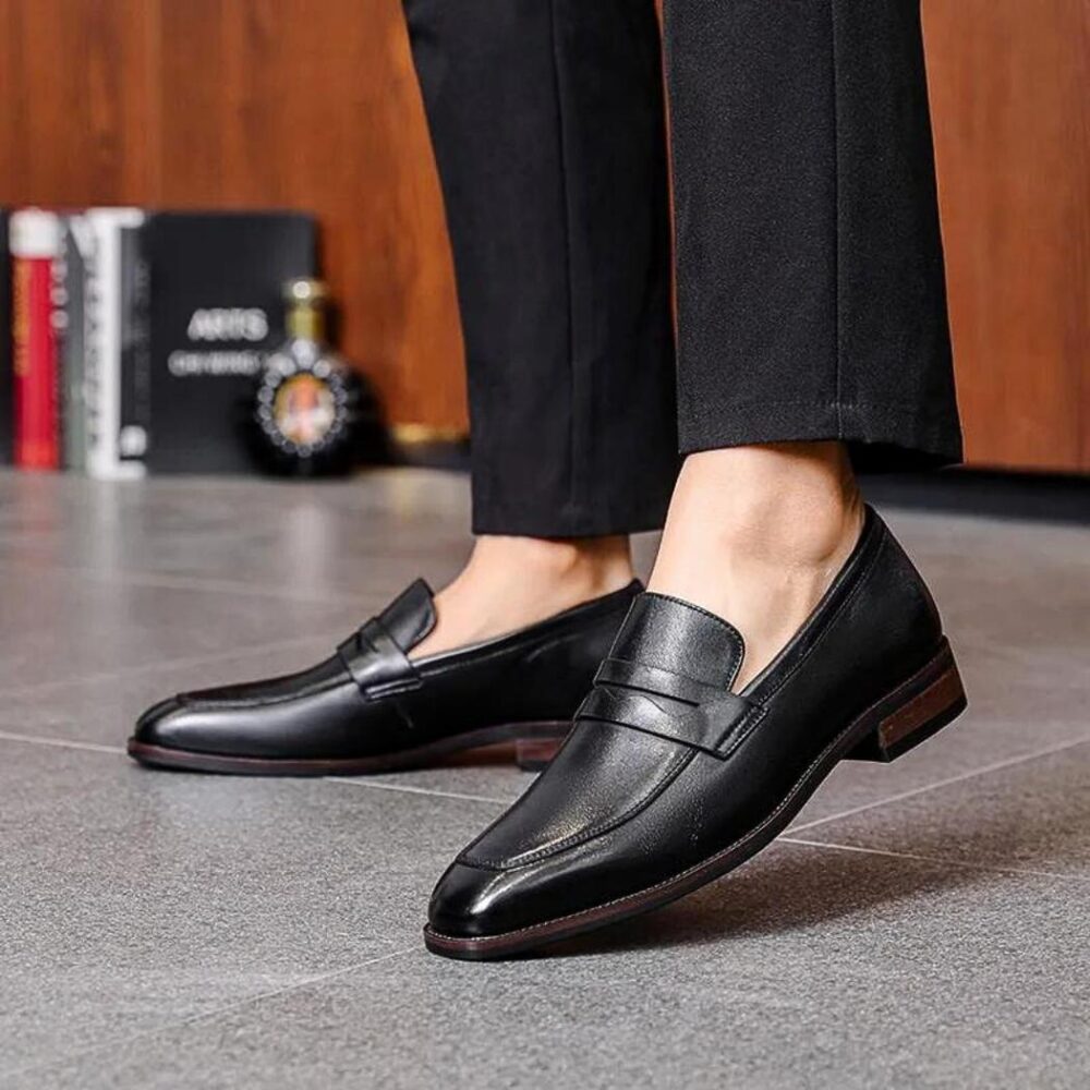 Genuine leather dress loafers for men - Image 4
