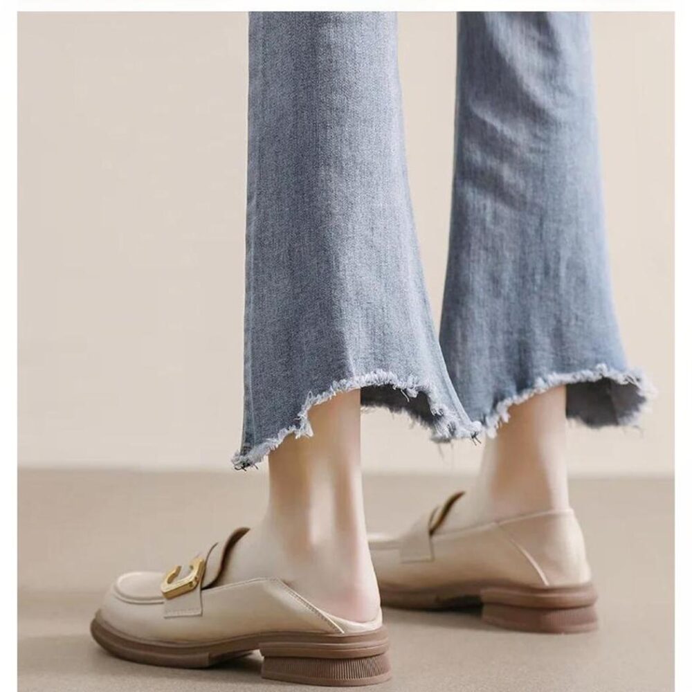 Soft elegant genuine leather loafers for women - Image 2
