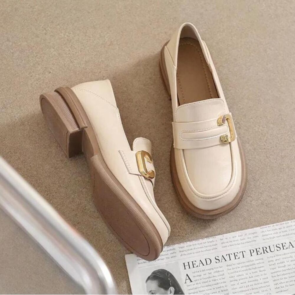 Soft elegant genuine leather loafers for women - Image 5