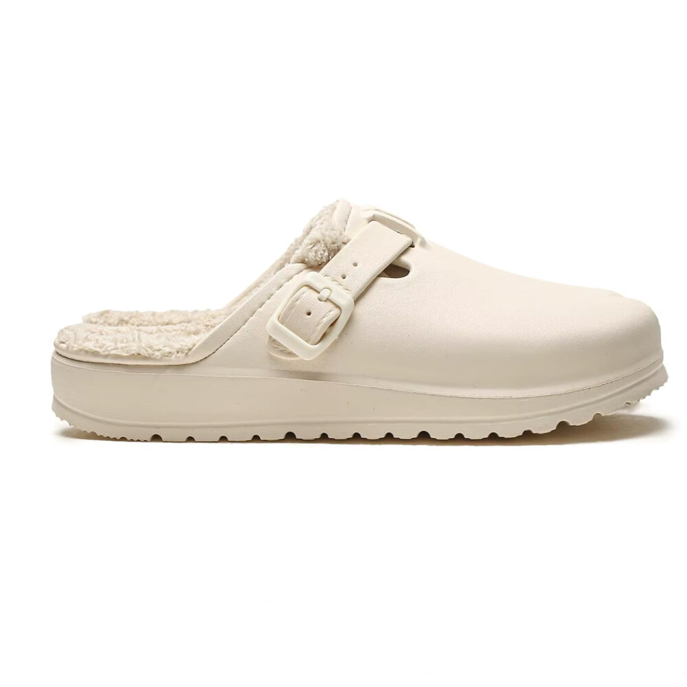 Women's synthetic leather lined clog loafers - Image 2