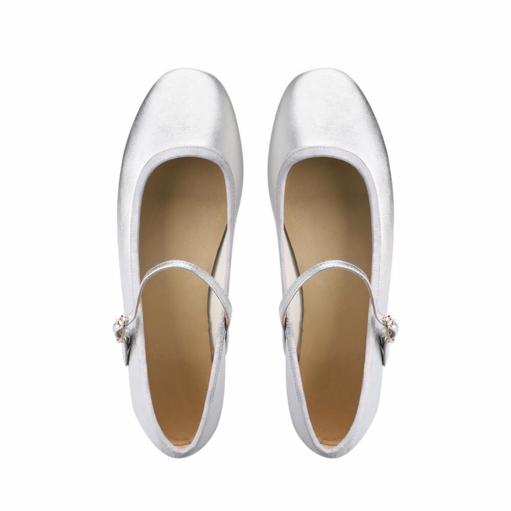 Round-toe patent ballerina loafers - Image 4